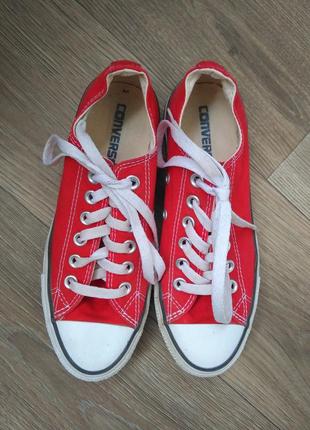Кеди червоні кросівки converse конверси1 фото
