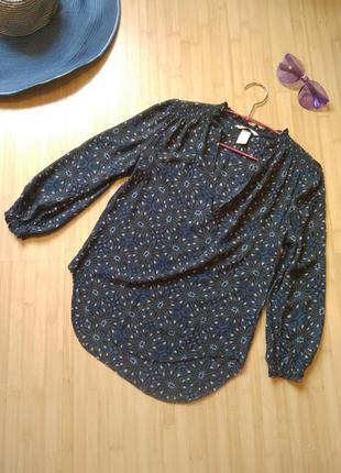 Блуза вискоза 100% h&m укороченный рукав
