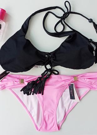 Купальник со шнуровкой и трусиками бразилианами от victoria's secret😻