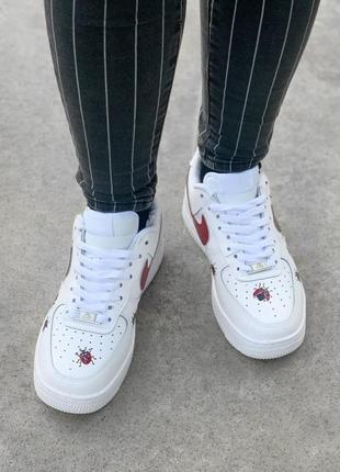 Nike air force white/ladybug кроссовки найк аир форс наложенный платёж купить9 фото