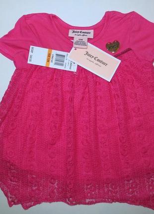 Костюм 2-ка платье туника и- лосины леггинсы на девочку 12 месяцев 1 год juicy couture2 фото