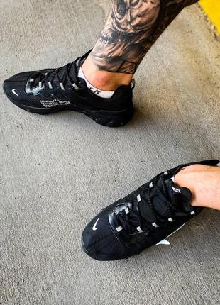 Мужские кроссовки nike react element off black, кросовки летние найк реакт элемент офф чёрные сетка3 фото