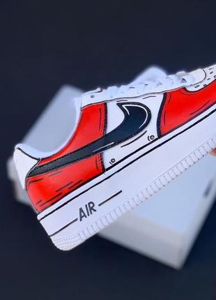 Nike air force white/red/black  кроссовки найк аир форс наложенный платёж купить3 фото