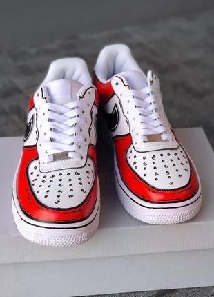 Nike air force white/red/black  кроссовки найк аир форс наложенный платёж купить4 фото