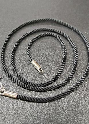 Шелковое колье с серебром арт 978597535 диаметр 2