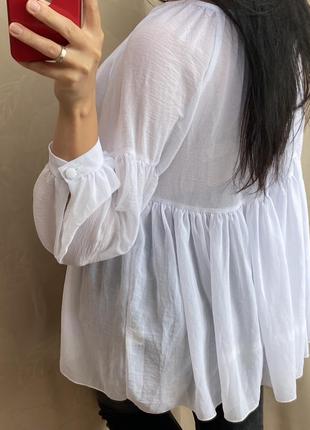 Блуза вільного крою з пишними рукавчиками4 фото