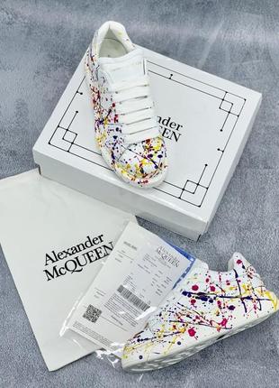 Alexander mcqueen oversized white/multi  кроссовки александр маккуин наложенный платёж купить10 фото