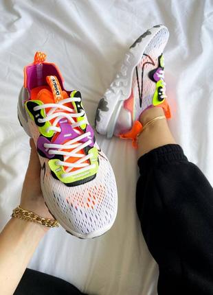 Чоловічі кросівки nike react vision white orange,кросівки найк реактив віжн білі з помаранчевим шнурівка