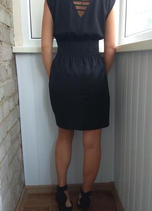Плаття чорне коротке marks & spencer короткий рукав / платье чёрное короткое6 фото