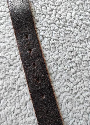 Кожаный коричневый ремень пояс5 фото
