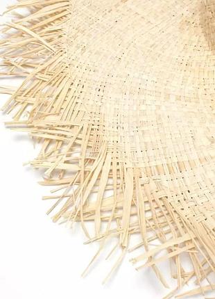 Шляпа соломенная складная широкополая с рваными краями