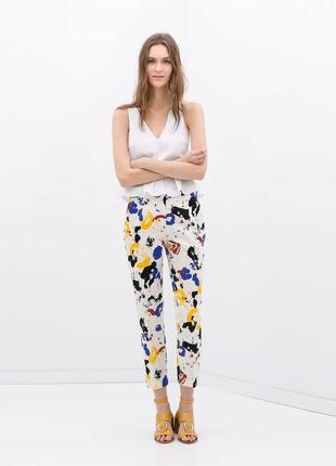 Стильні яскраві штани zara