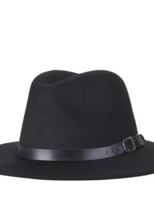 Женская фетровая шляпа федора чёрный
