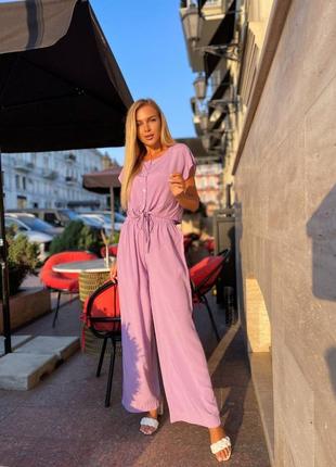 Костюм з брюками стильний штапель