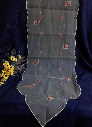 Серветка доріжка скатертину різдвяна новорічна з вишивкою дзвіночки