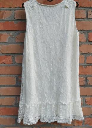 Шикарное итальянское ажурное платье2 фото