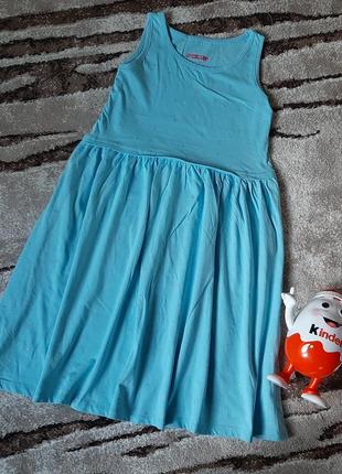 Нова сукня 100% бавовни  , платье для девочки р.140 , сарафан2 фото