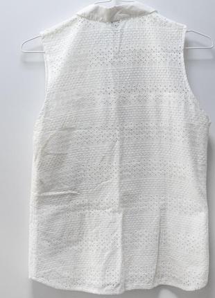 Красивая легкая белая летная блуза h&m ( прошва )4 фото