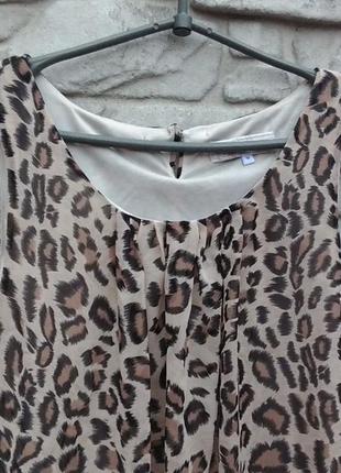 Красивая шифоновая блуза в леопардовый принт cameo rose2 фото