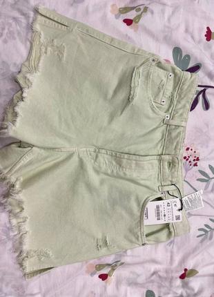 Шорты zara мятные