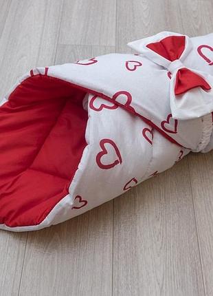 Конверт контраст валентинки на белом