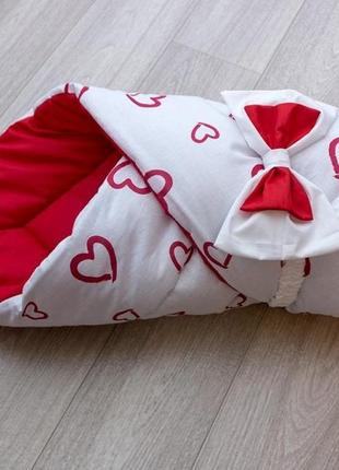 Конверт контраст валентинки на белом