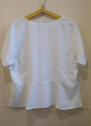 Шикарная льляная блуза ткань натуральная лен /  котон брльшого размера vero moda3 фото
