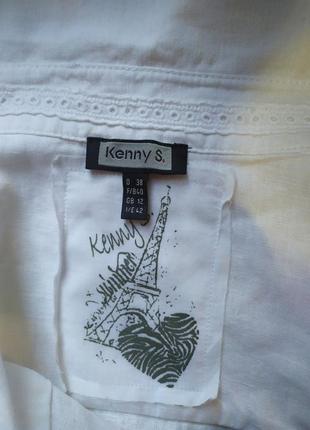 Стильная блуза kenny s. из натуральной ткани, котон + лен + прошва8 фото