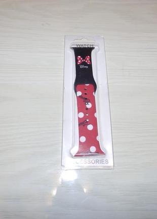 Ремешок apple watch silicone disney 42/44 mickey mouse red3 фото