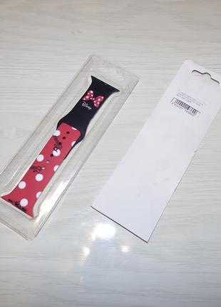Ремінець apple watch silicone disney 42/44 mickey mouse red