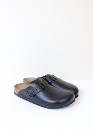 Кожаные мужские шлепанцы birkenstock boston 42 р.