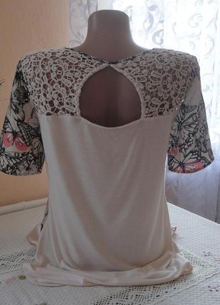 Супер брендовий сорочка блуза блузка бавовна мереживо метелики5 фото