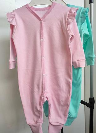 Ясельний комбінезон для дівчинки з откртой ніжкою ріст 74-92см