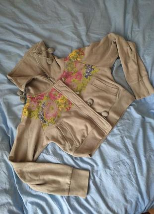 Короткая утепленная кофточка