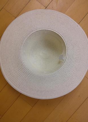 Шляпа из итальянской соломки с бантом объем головы около 56 см