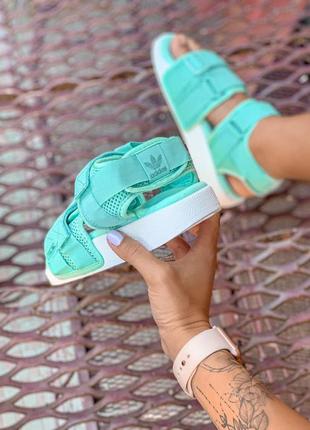 Жіночі сандалі adidas slippers mint | жіночі сандалі5 фото