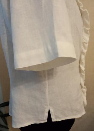 Стройнящая моделирующая натуральная блуза, лен, рюши, nadine, увеличение груди5 фото