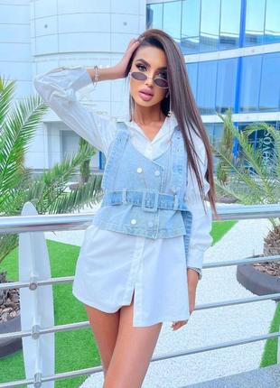 Комплект сорочка і жилет сорочка. розмір універсальний 42/46 😍