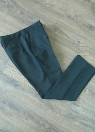 Чорні в сіру полоску фірмові класичні брюки завужені до низу (papaya)