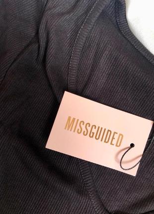 Боді віскоза чорний в рубчик missguided розмір м