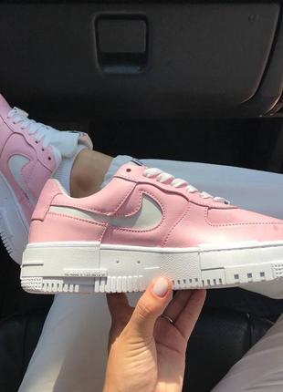 Кроссовки найк женские пиксель nike pixel pink аир форс кеды обувь взуття для девушки2 фото