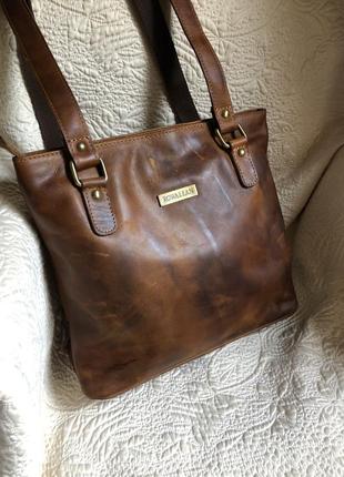 Роскошная кожаная сумка rowallan, мраморная натуральная кожа, старая америка4 фото