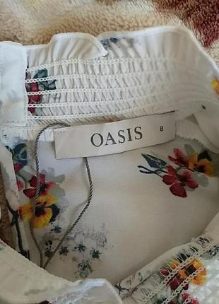 Летняя блуза без рукавов в цветочный принт oasis5 фото