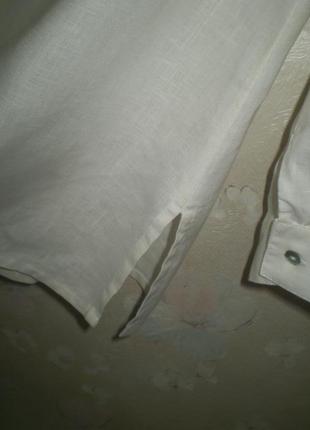 Женская льняная рубашка artigiano m 46р. лен, состояние новой7 фото