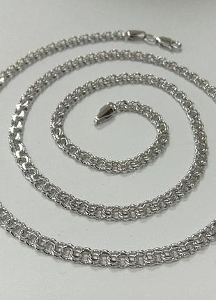 Серебрянвя ланцюг бісмарк з родированием арт 970221904