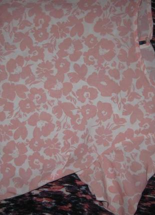 Блузка с нежными розовыми цветочками, new look, 10uk/38eurо, км0973 короткий рукав4 фото