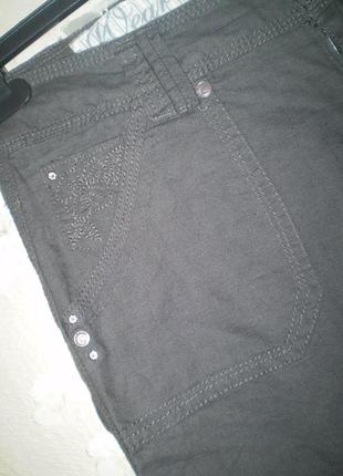Нові жіночі лляні штани new look uk8 eur 36 s 44-46р. з бавовною, дефект3 фото