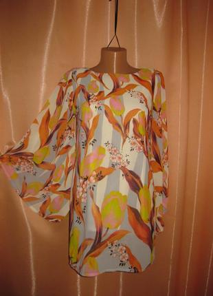 Шикарная нарядная туника платье пляжное apricot км0974 длинный рукав6 фото