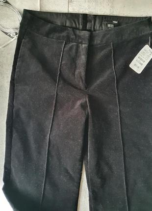 Велюрові вельветові брюки штани труби2 фото