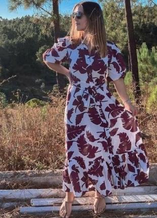 Шикарное платье из вискозы  zara5 фото